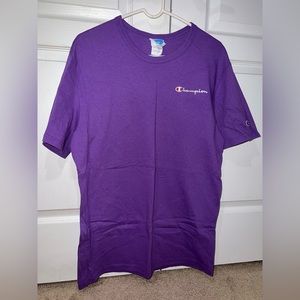 purple champion t shirt